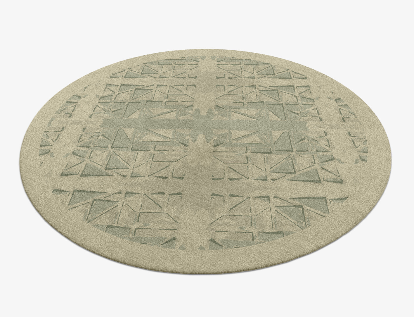 Treemaker Origami Round Hand Knotted Tibetan Wool Custom Rug by Rug Artisan