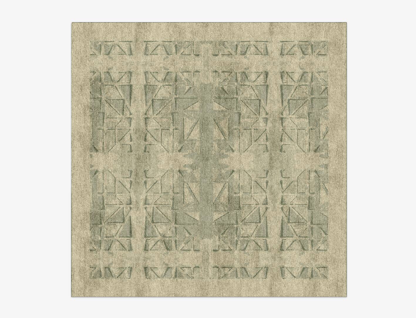 Treemaker Origami Square Hand Knotted Bamboo Silk Custom Rug by Rug Artisan