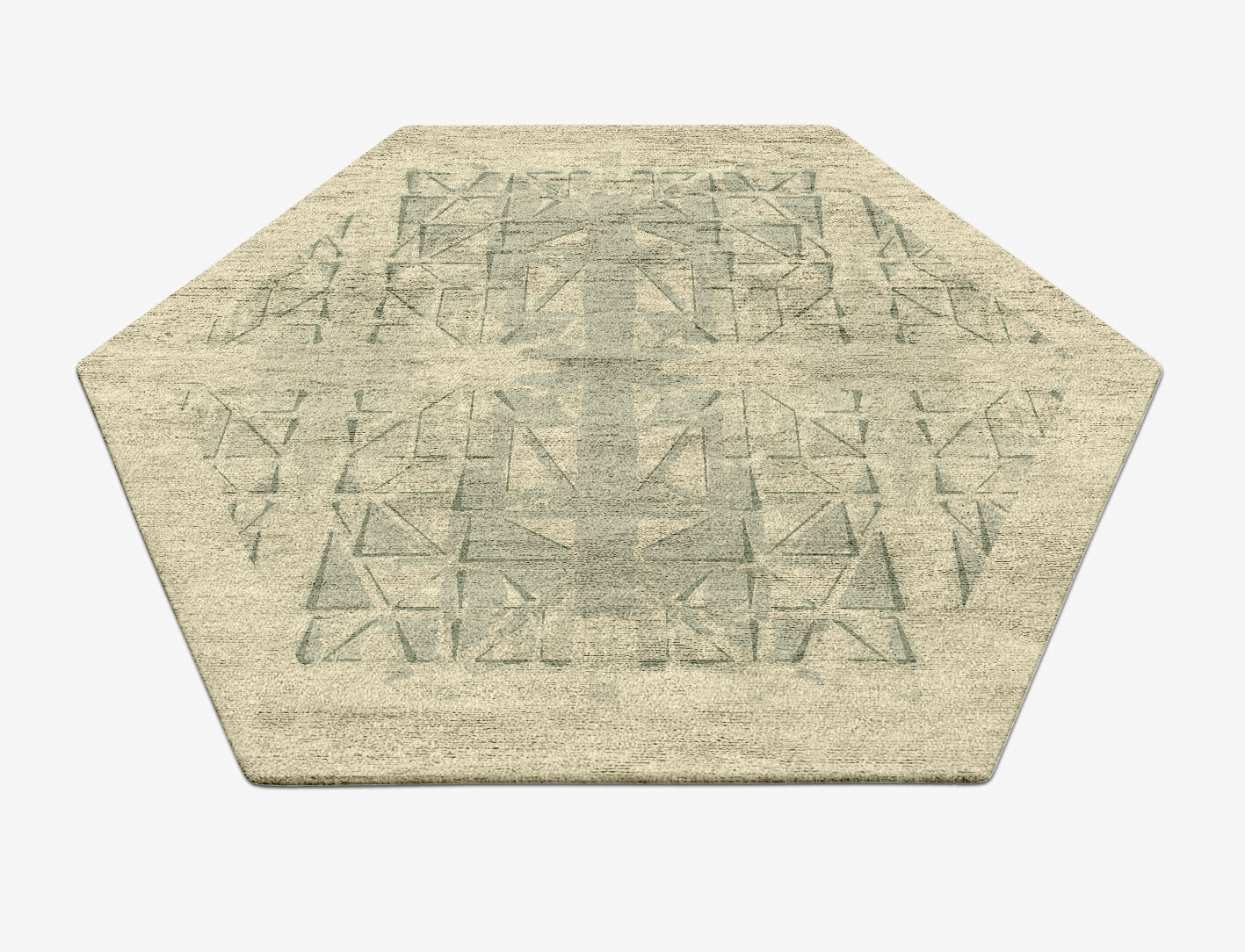 Treemaker Origami Hexagon Hand Tufted Bamboo Silk Custom Rug by Rug Artisan