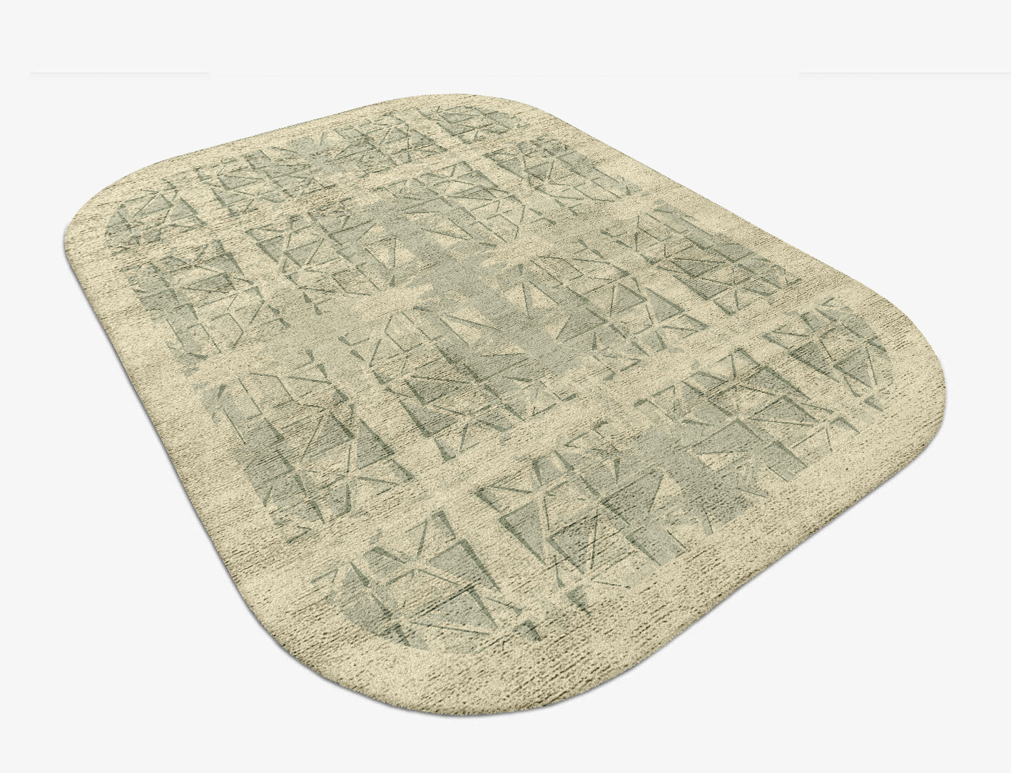 Treemaker Origami Oblong Hand Tufted Bamboo Silk Custom Rug by Rug Artisan
