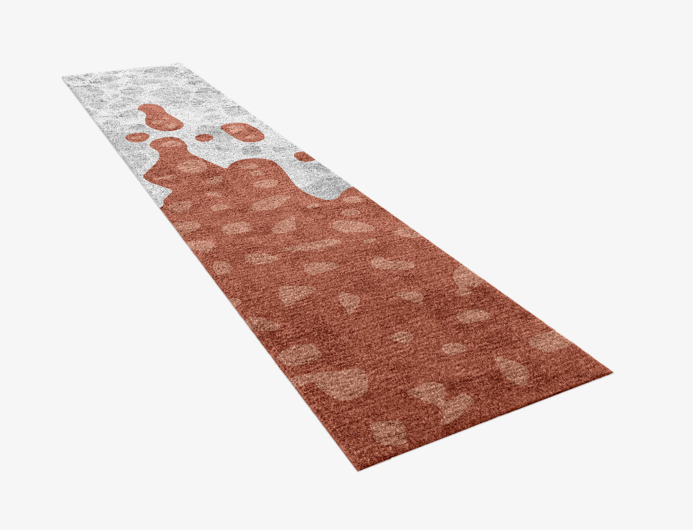 Trickle Terrazzo Play Runner Hand Knotted Bamboo Silk Custom Rug by Rug Artisan