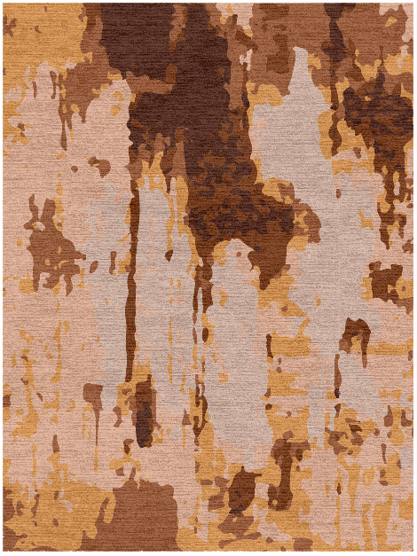 Trickles Surface Art Rectangle Hand Knotted Tibetan Wool Custom Rug by Rug Artisan