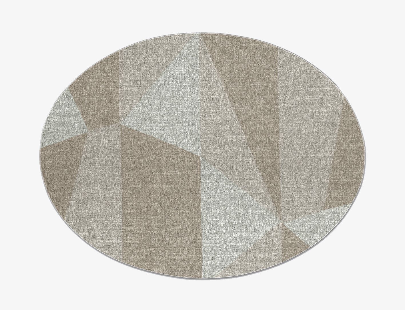 Trident Minimalist Oval Flatweave New Zealand Wool Custom Rug by Rug Artisan