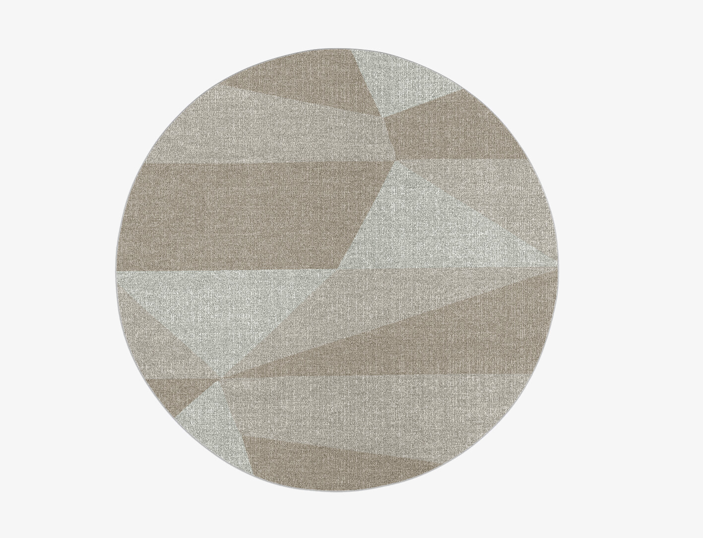Trident Minimalist Round Flatweave New Zealand Wool Custom Rug by Rug Artisan