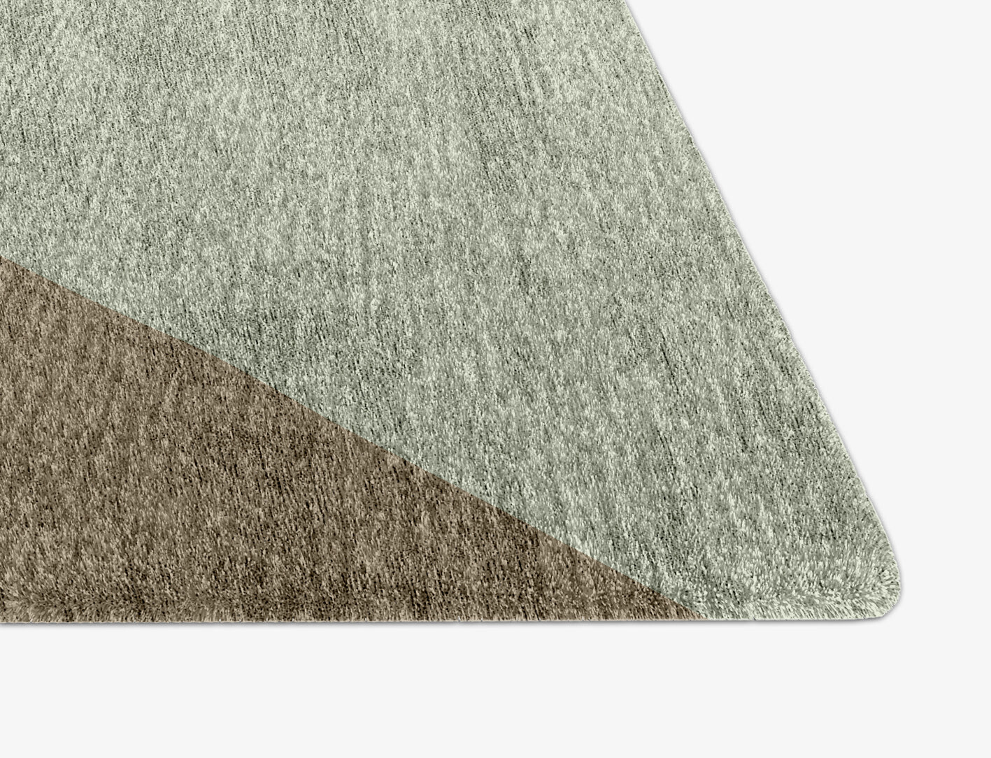 Trident Minimalist Arch Hand Knotted Bamboo Silk Custom Rug by Rug Artisan
