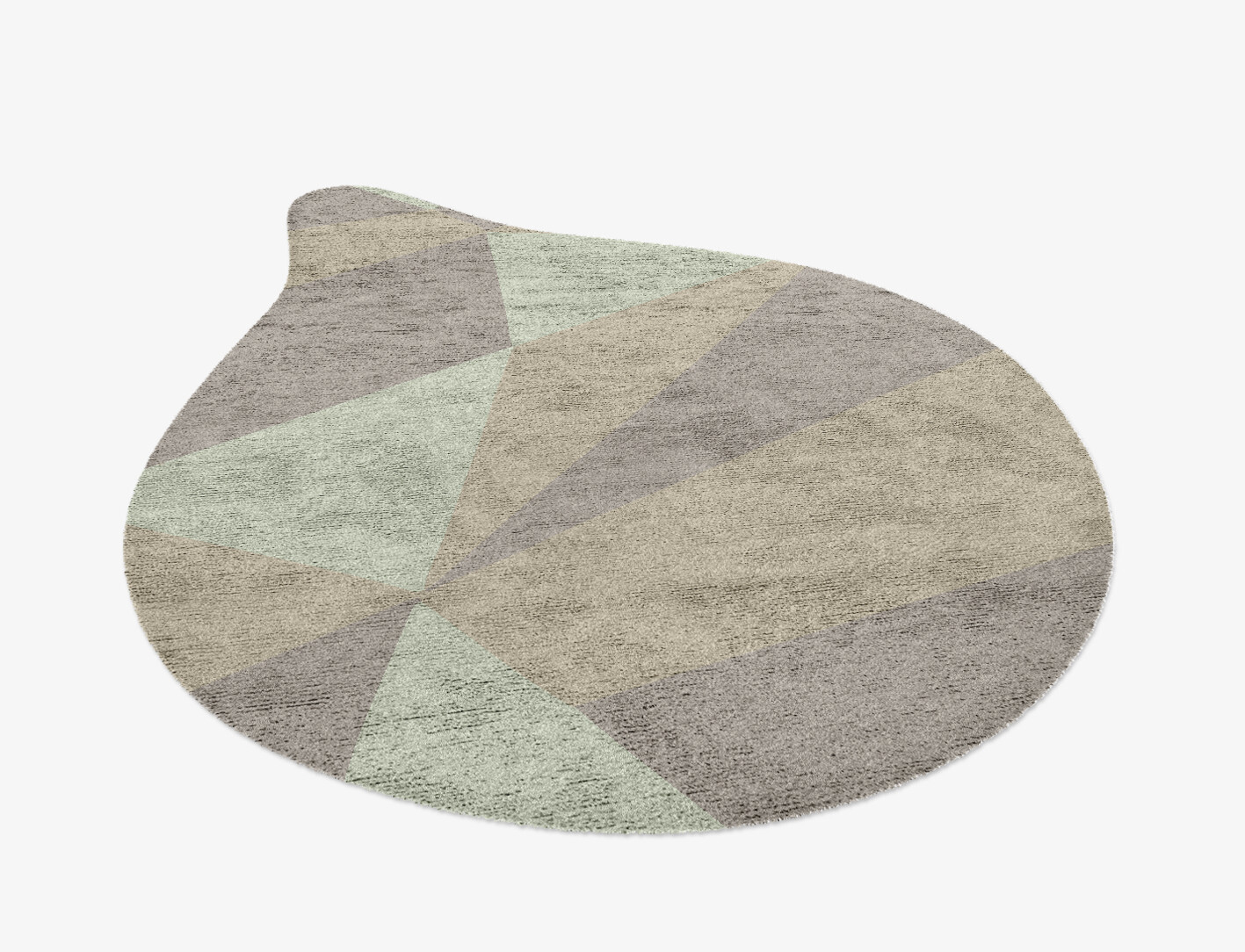 Trident Minimalist Drop Hand Knotted Bamboo Silk Custom Rug by Rug Artisan