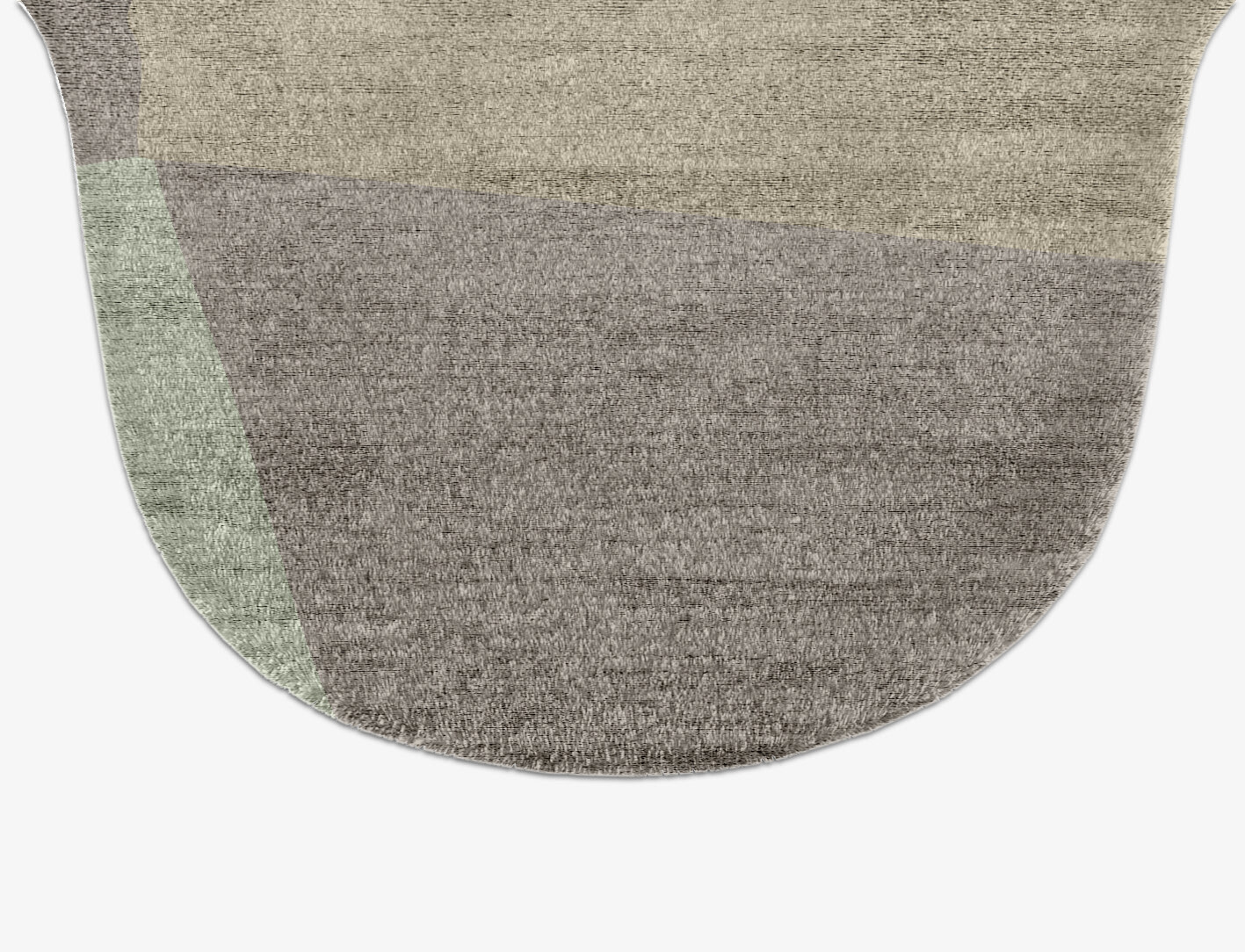 Trident Minimalist Drop Hand Knotted Bamboo Silk Custom Rug by Rug Artisan