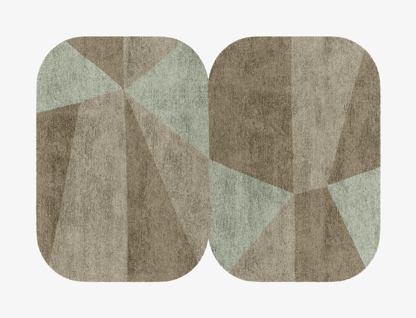Trident Minimalist Eight Hand Knotted Bamboo Silk Custom Rug by Rug Artisan