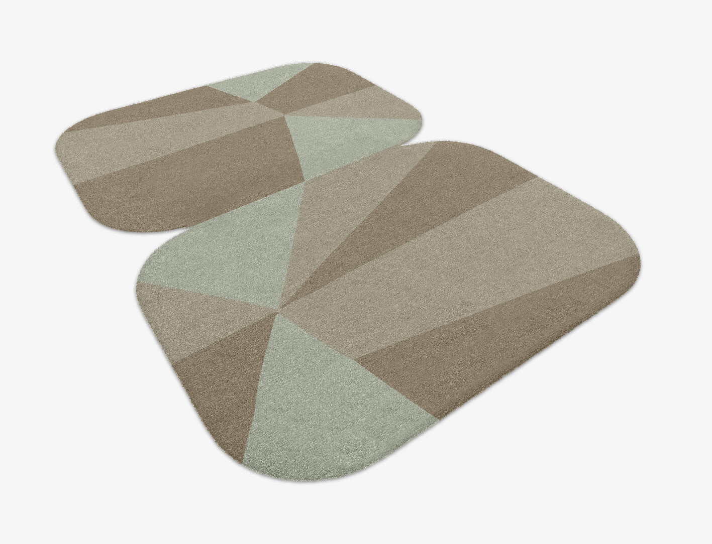 Trident Minimalist Eight Hand Knotted Tibetan Wool Custom Rug by Rug Artisan