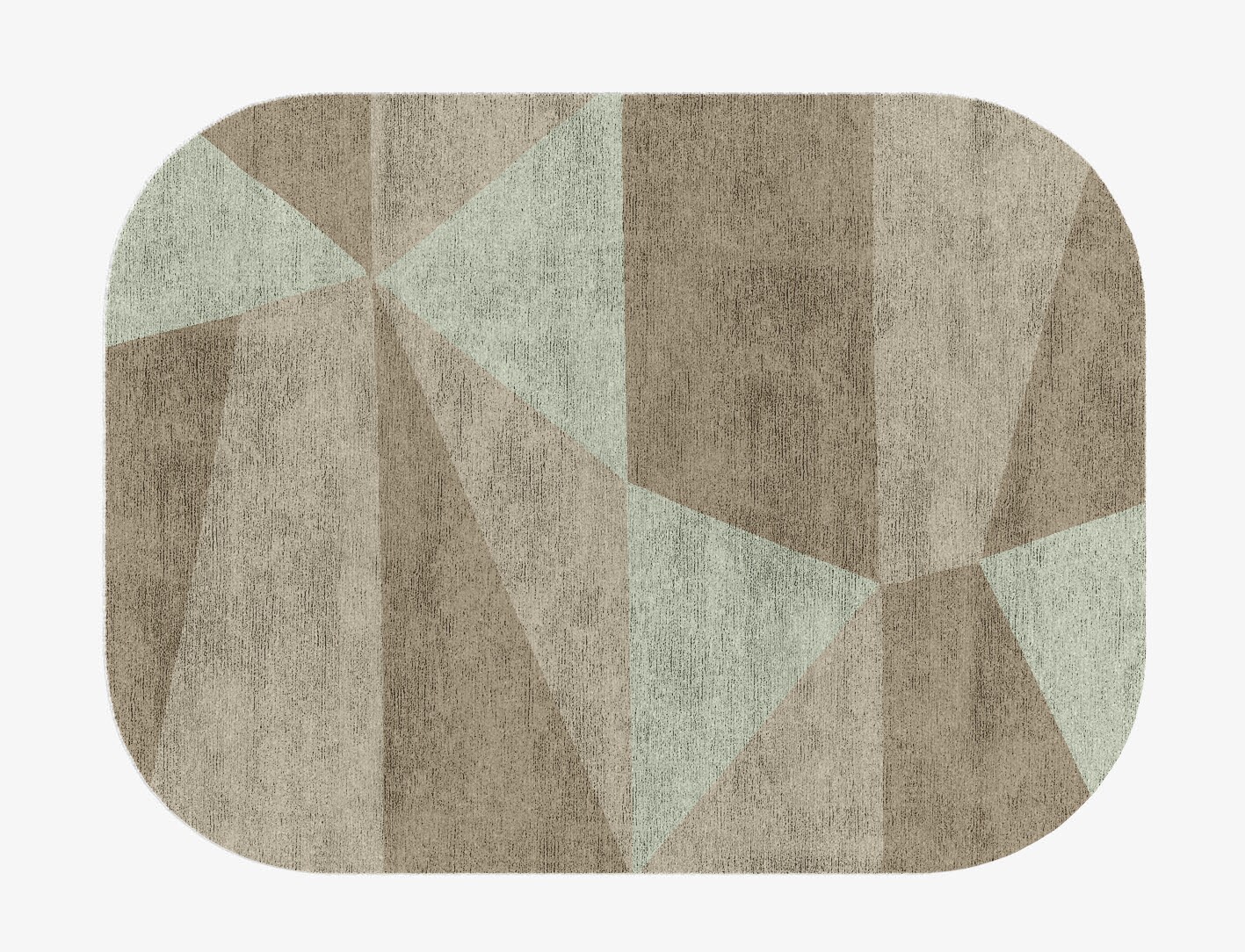 Trident Minimalist Oblong Hand Knotted Bamboo Silk Custom Rug by Rug Artisan