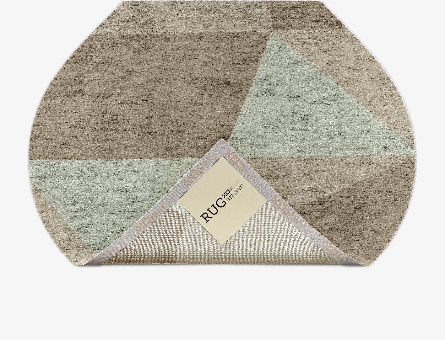 Trident Minimalist Ogee Hand Knotted Bamboo Silk Custom Rug by Rug Artisan