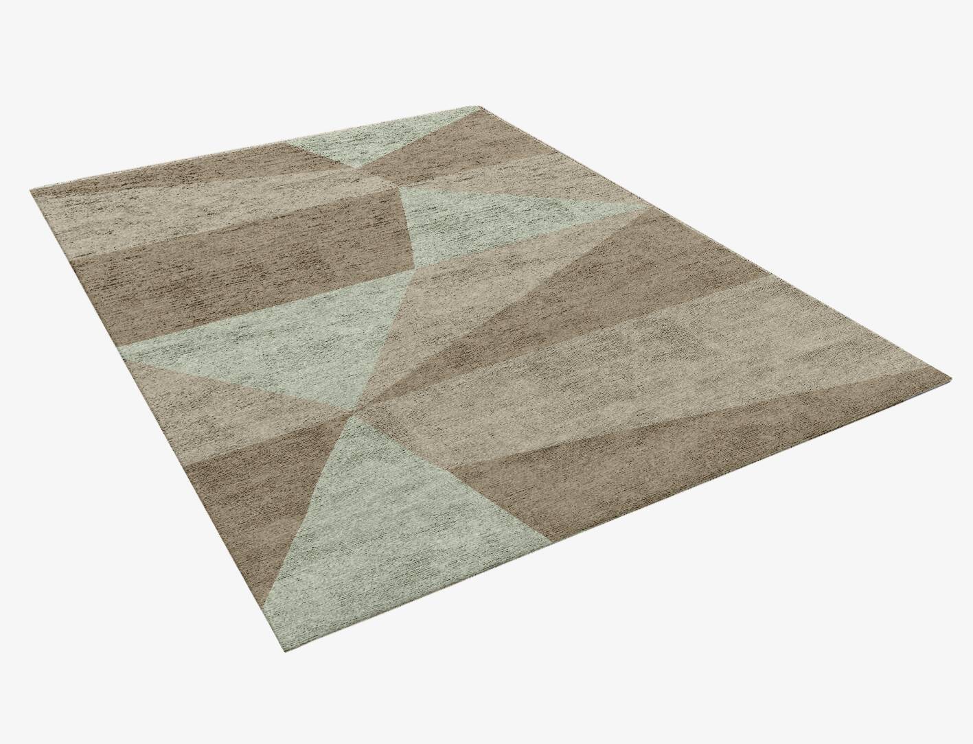 Trident Minimalist Rectangle Hand Knotted Bamboo Silk Custom Rug by Rug Artisan