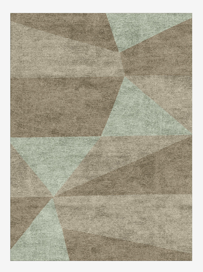 Trident Minimalist Rectangle Hand Knotted Bamboo Silk Custom Rug by Rug Artisan