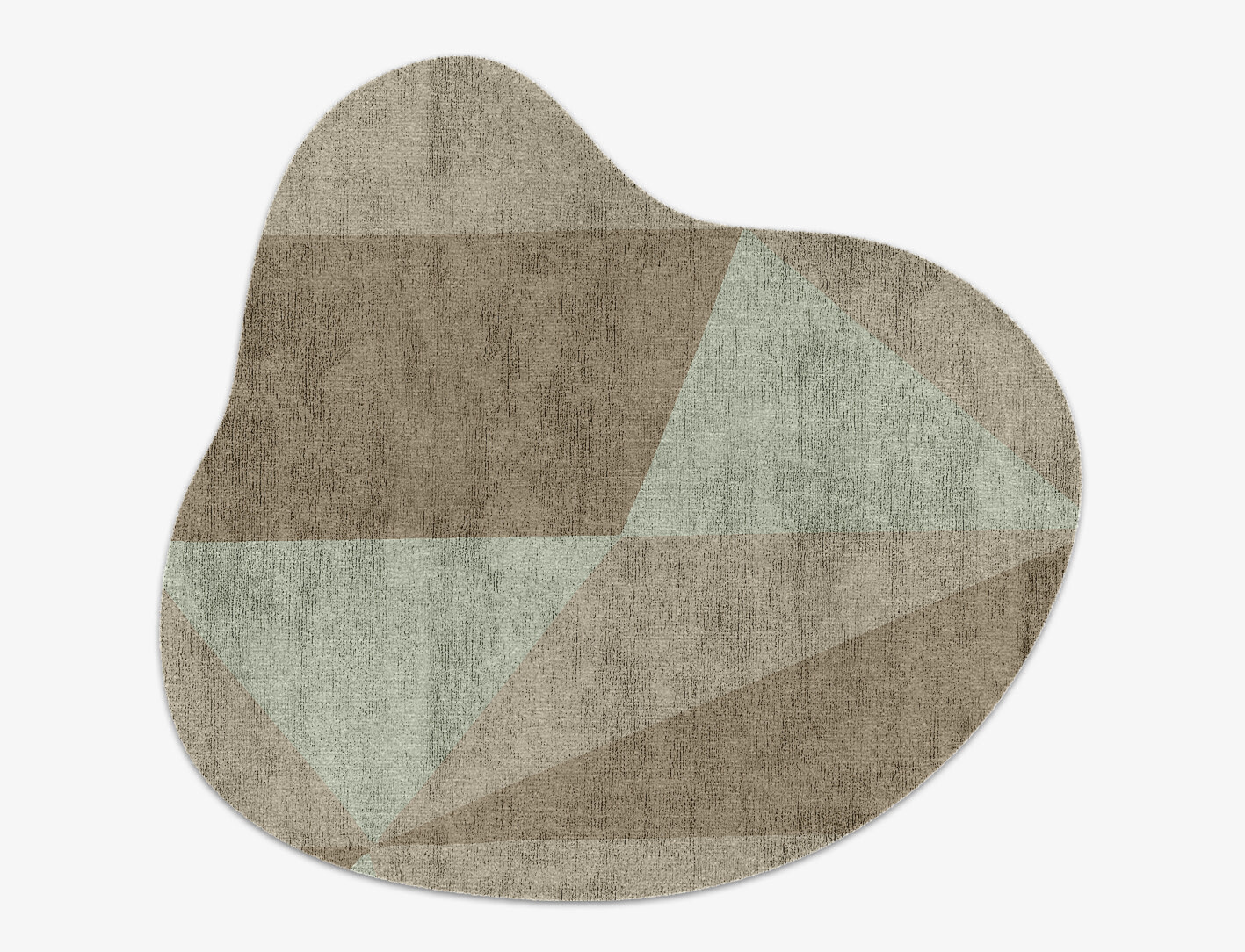 Trident Minimalist Splash Hand Knotted Bamboo Silk Custom Rug by Rug Artisan
