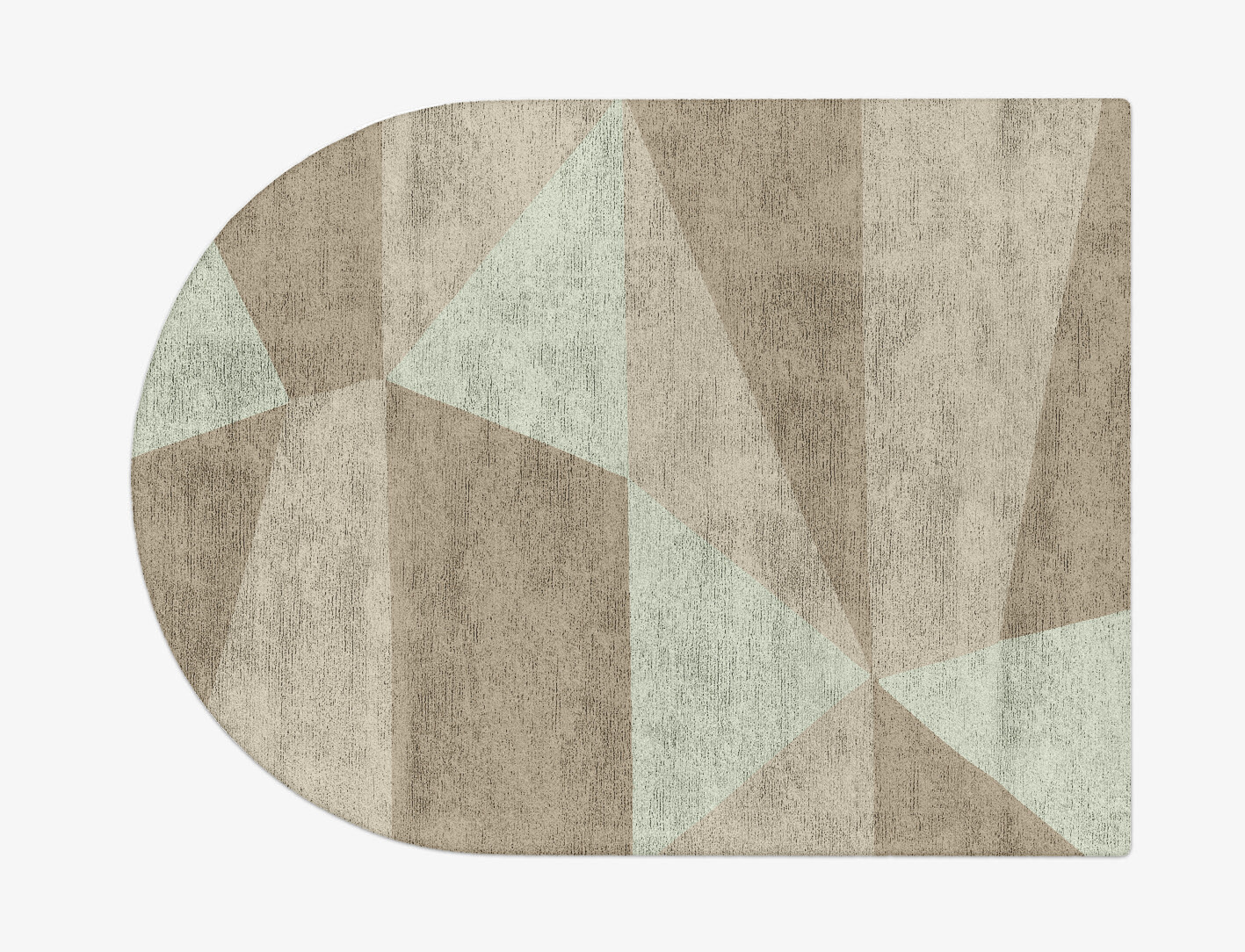 Trident Minimalist Arch Hand Tufted Bamboo Silk Custom Rug by Rug Artisan