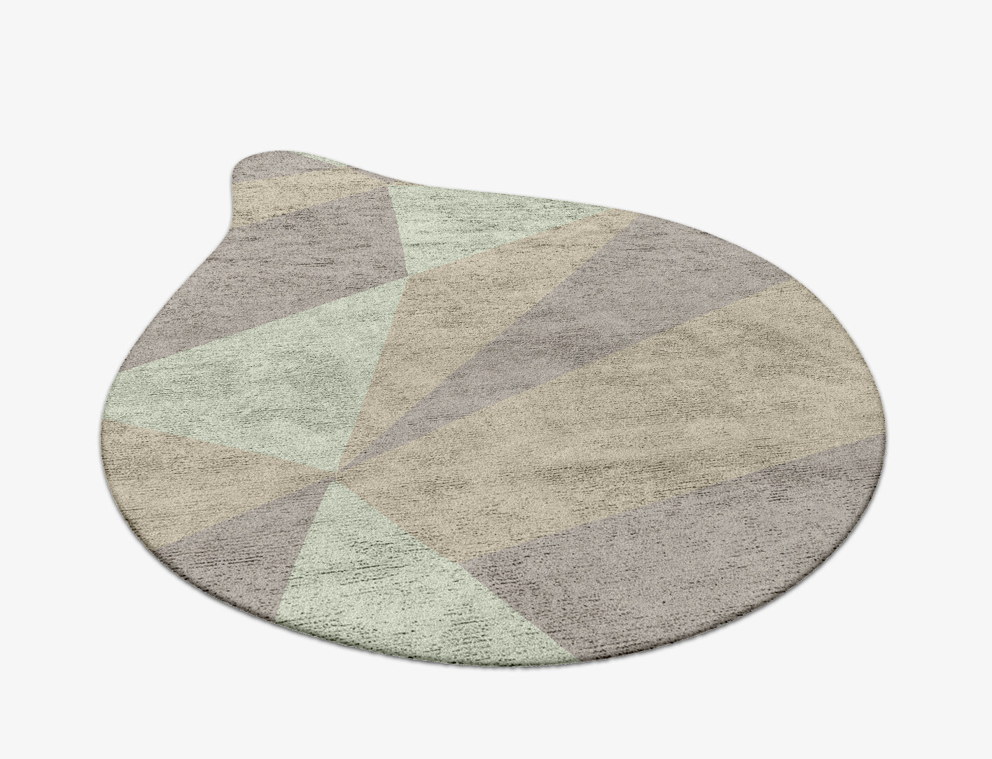 Trident Minimalist Drop Hand Tufted Bamboo Silk Custom Rug by Rug Artisan