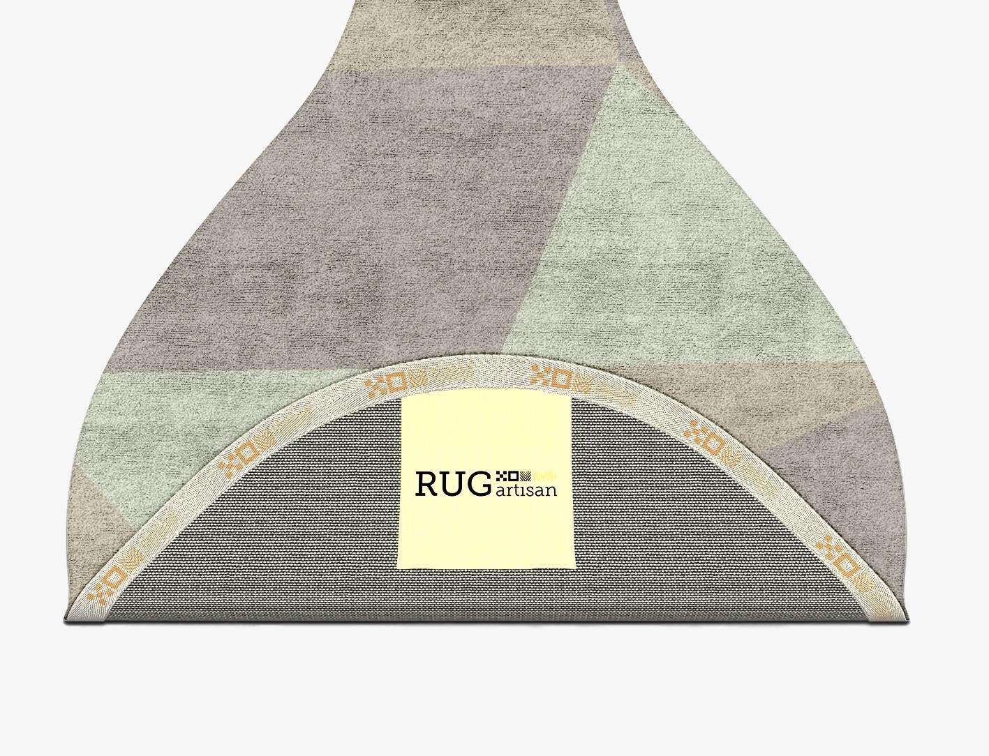 Trident Minimalist Drop Hand Tufted Bamboo Silk Custom Rug by Rug Artisan