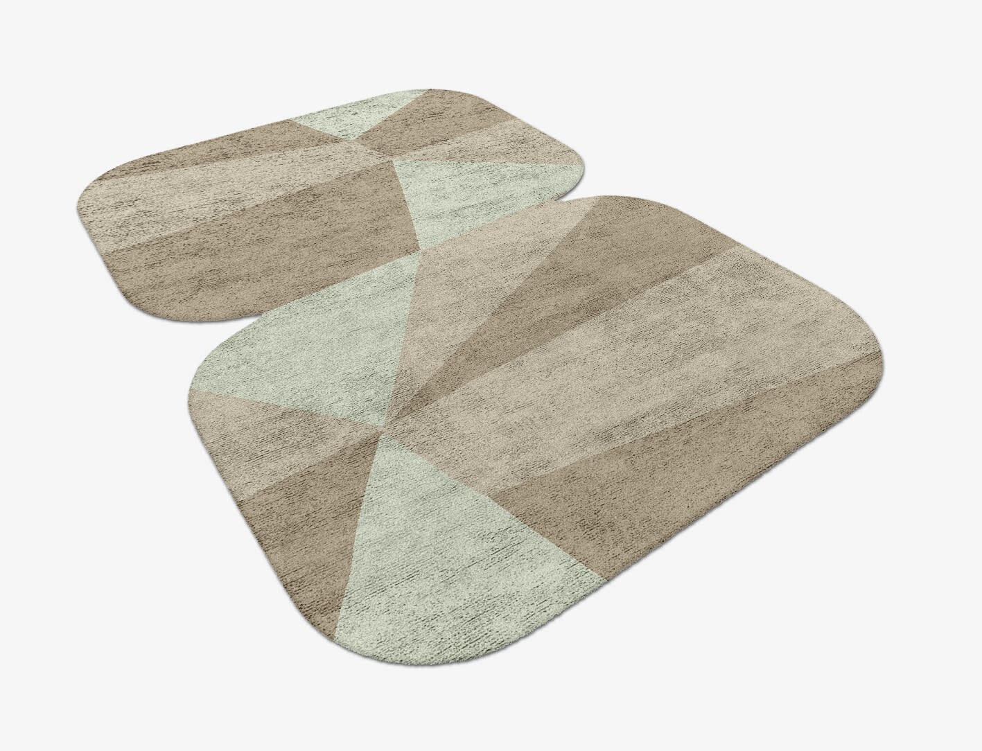 Trident Minimalist Eight Hand Tufted Bamboo Silk Custom Rug by Rug Artisan