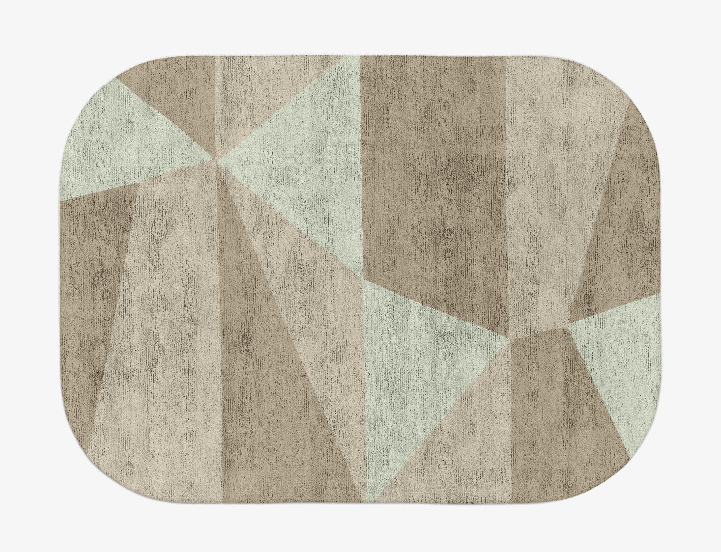 Trident Minimalist Oblong Hand Tufted Bamboo Silk Custom Rug by Rug Artisan