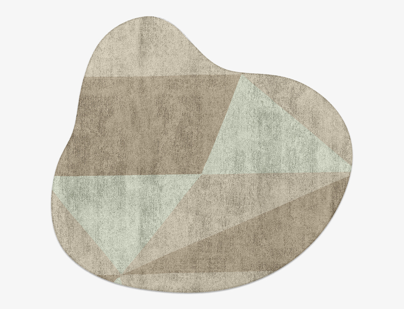 Trident Minimalist Splash Hand Tufted Bamboo Silk Custom Rug by Rug Artisan