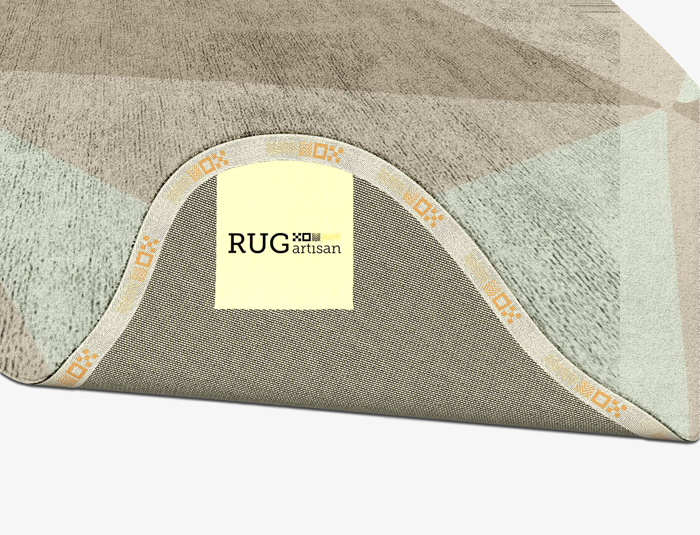 Trident Minimalist Splash Hand Tufted Bamboo Silk Custom Rug by Rug Artisan