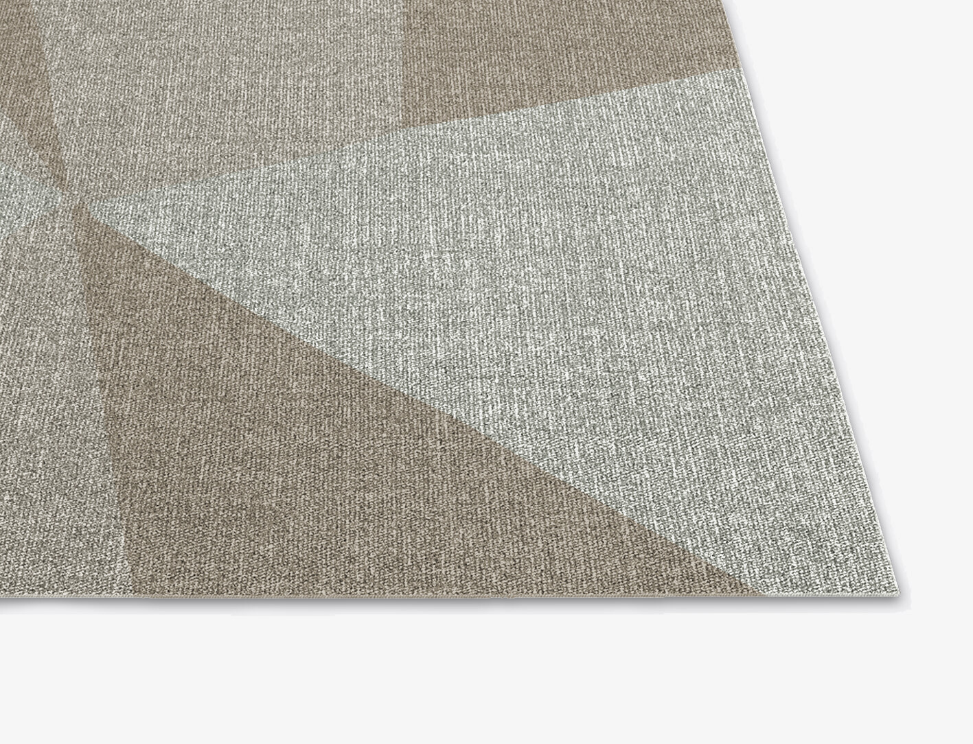 Trident Minimalist Square Outdoor Recycled Yarn Custom Rug by Rug Artisan