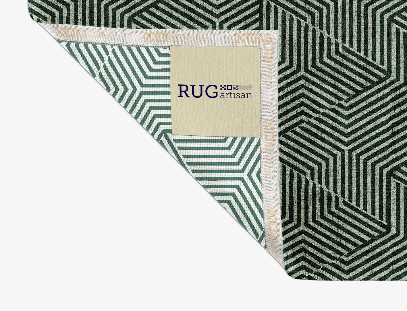 Trigon Geometric Rectangle Hand Knotted Bamboo Silk Custom Rug by Rug Artisan