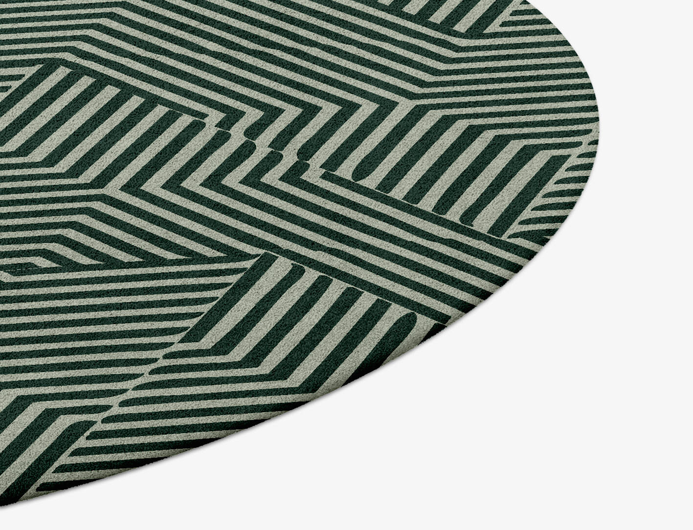 Trigon Geometric Round Hand Tufted Pure Wool Custom Rug by Rug Artisan
