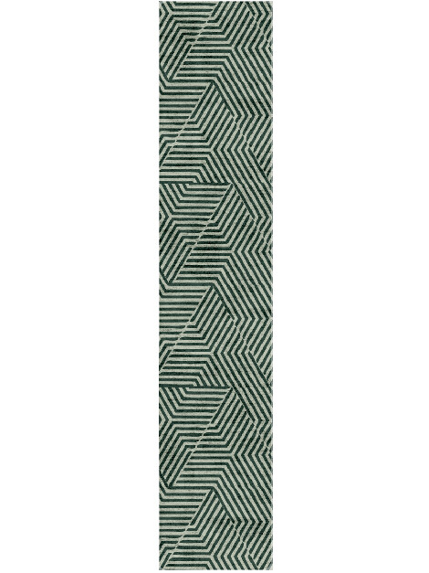 Trigon Geometric Runner Hand Tufted Bamboo Silk Custom Rug by Rug Artisan