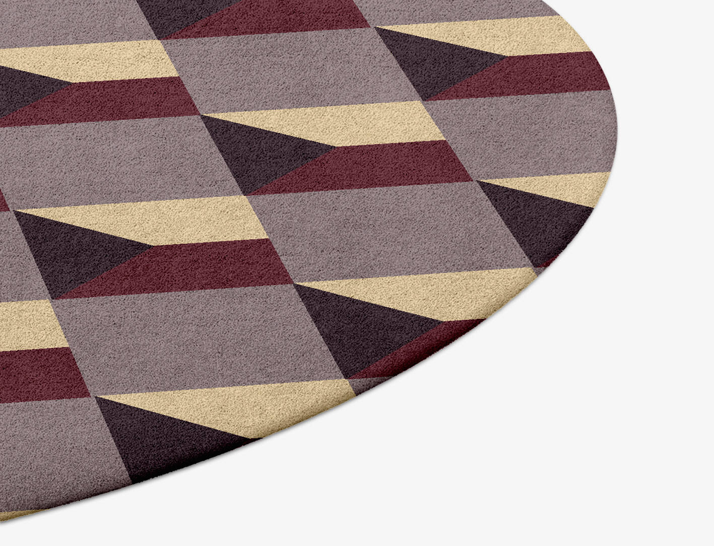 Trigonal Prism Modern Geometrics Round Hand Tufted Pure Wool Custom Rug by Rug Artisan