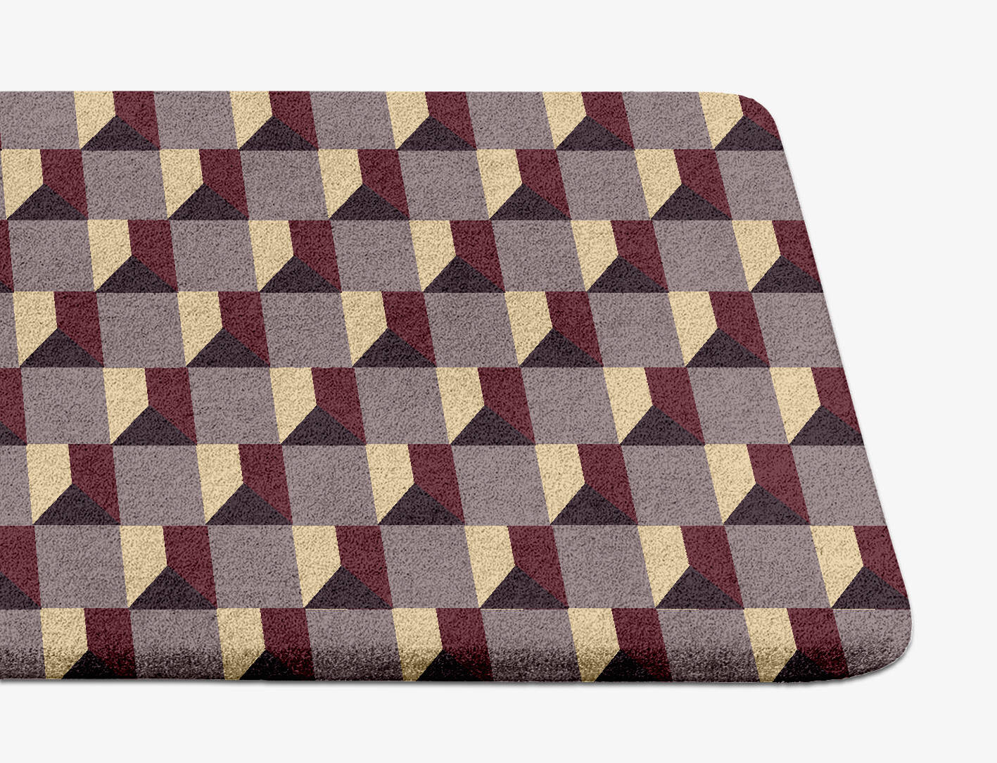 Trigonal Prism Modern Geometrics Runner Hand Tufted Pure Wool Custom Rug by Rug Artisan
