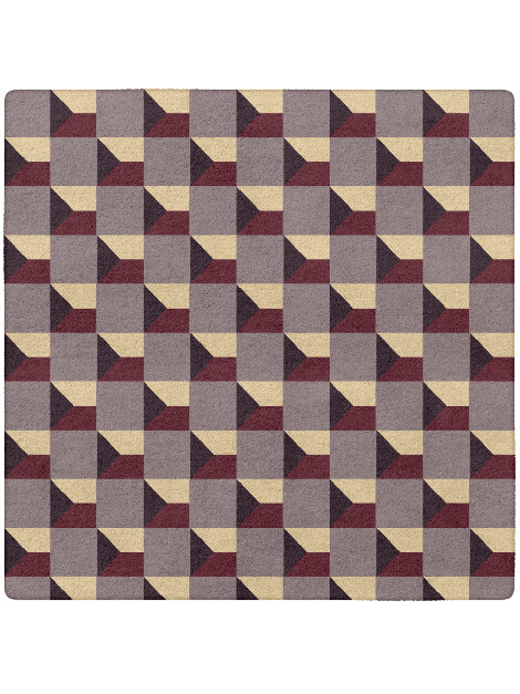 Trigonal Prism Modern Geometrics Square Hand Tufted Pure Wool Custom Rug by Rug Artisan