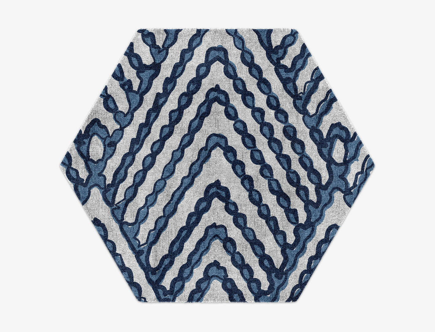 Trim Batik Hexagon Hand Knotted Bamboo Silk Custom Rug by Rug Artisan