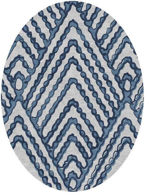 Trim Batik Oval Hand Knotted Tibetan Wool Custom Rug by Rug Artisan