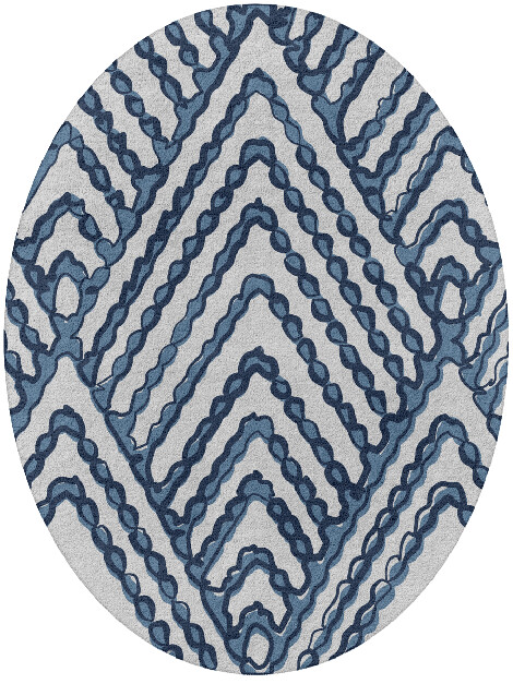 Trim Batik Oval Hand Tufted Pure Wool Custom Rug by Rug Artisan