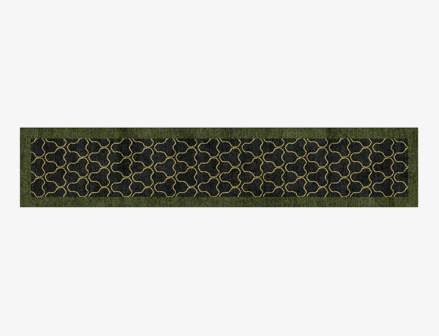 Trinity Geometric Runner Hand Knotted Bamboo Silk Custom Rug by Rug Artisan
