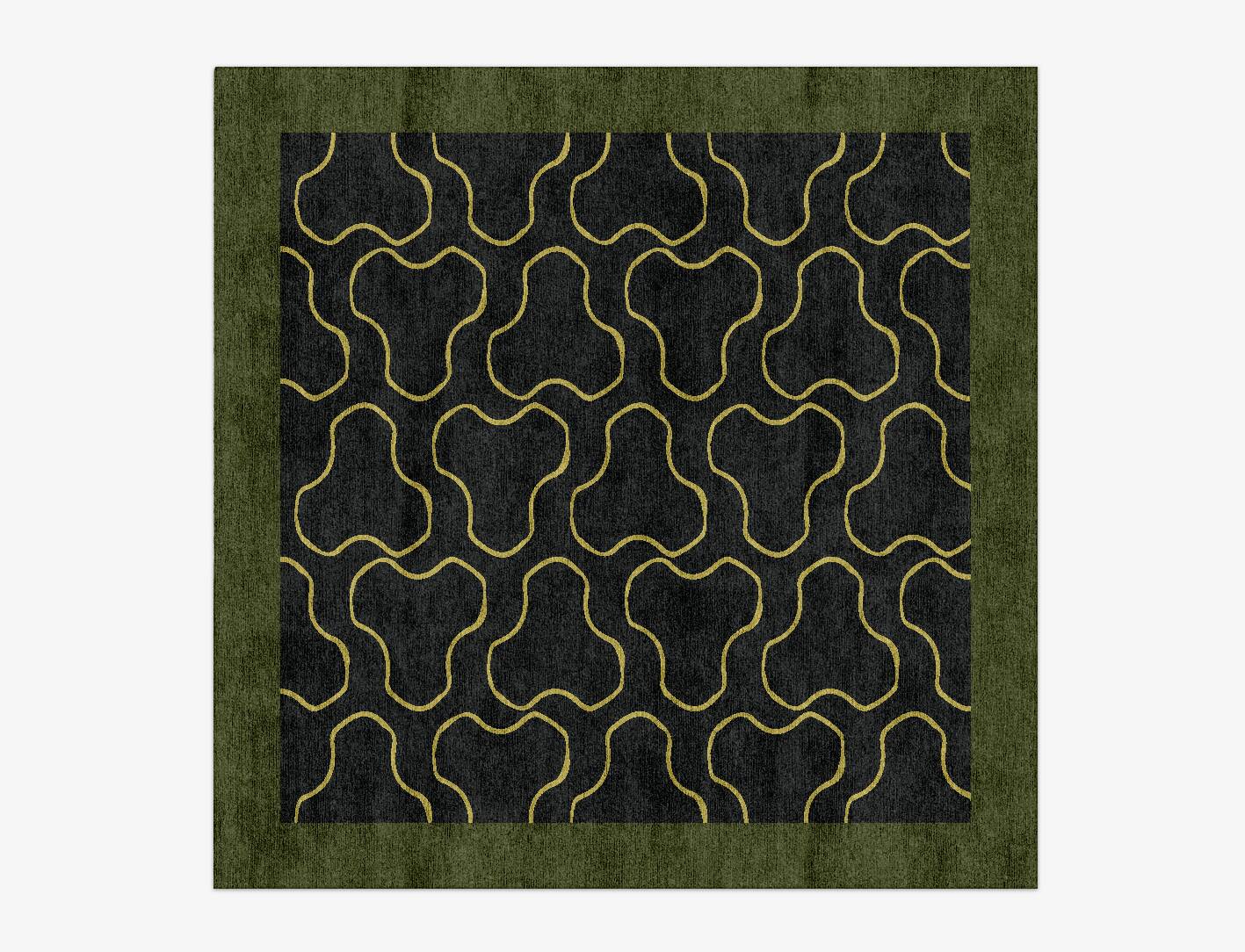 Trinity Geometric Square Hand Knotted Bamboo Silk Custom Rug by Rug Artisan