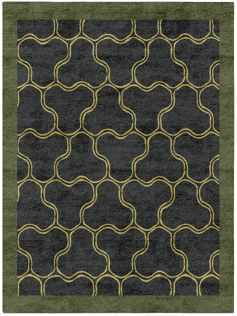 Trinity Geometric Rectangle Hand Tufted Bamboo Silk Custom Rug by Rug Artisan