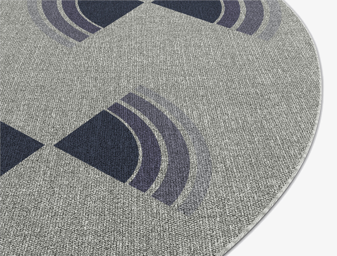 Trippy Abstract Oval Flatweave New Zealand Wool Custom Rug by Rug Artisan
