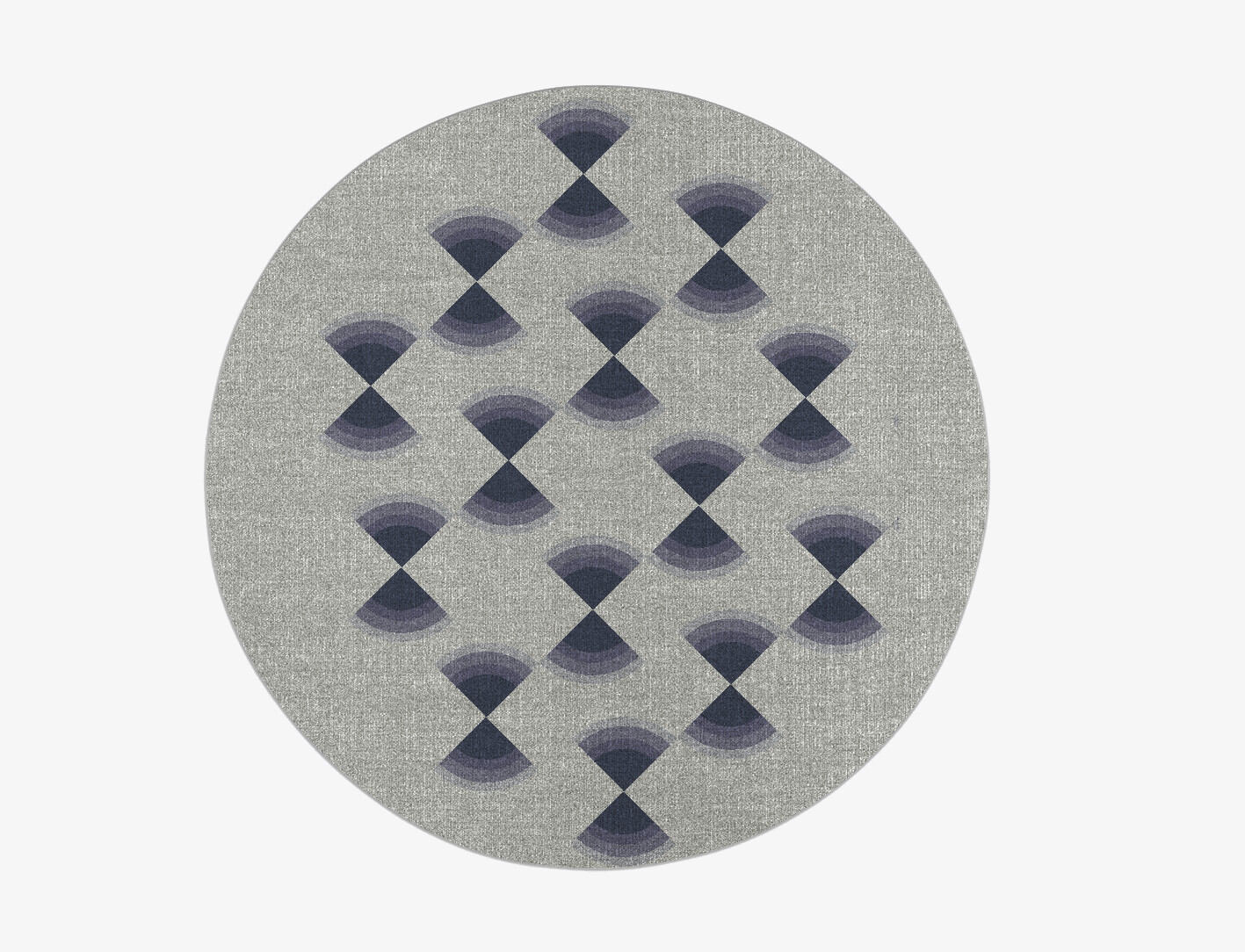 Trippy Abstract Round Flatweave New Zealand Wool Custom Rug by Rug Artisan