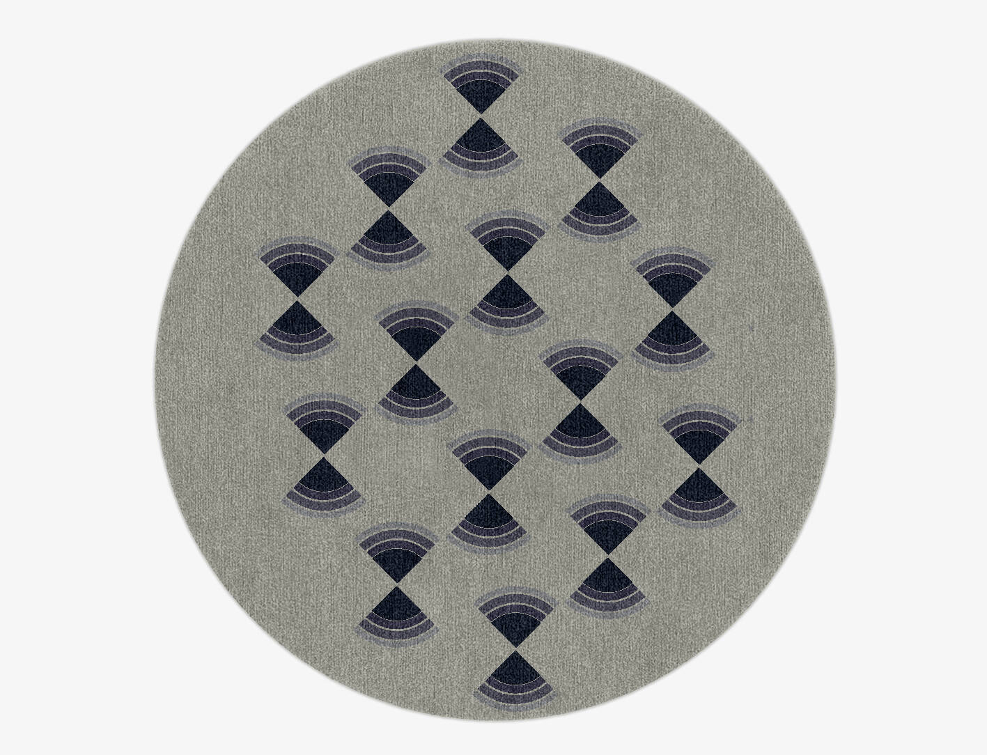 Trippy Abstract Round Hand Knotted Tibetan Wool Custom Rug by Rug Artisan