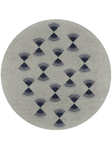 Trippy Abstract Round Hand Tufted Pure Wool Custom Rug by Rug Artisan