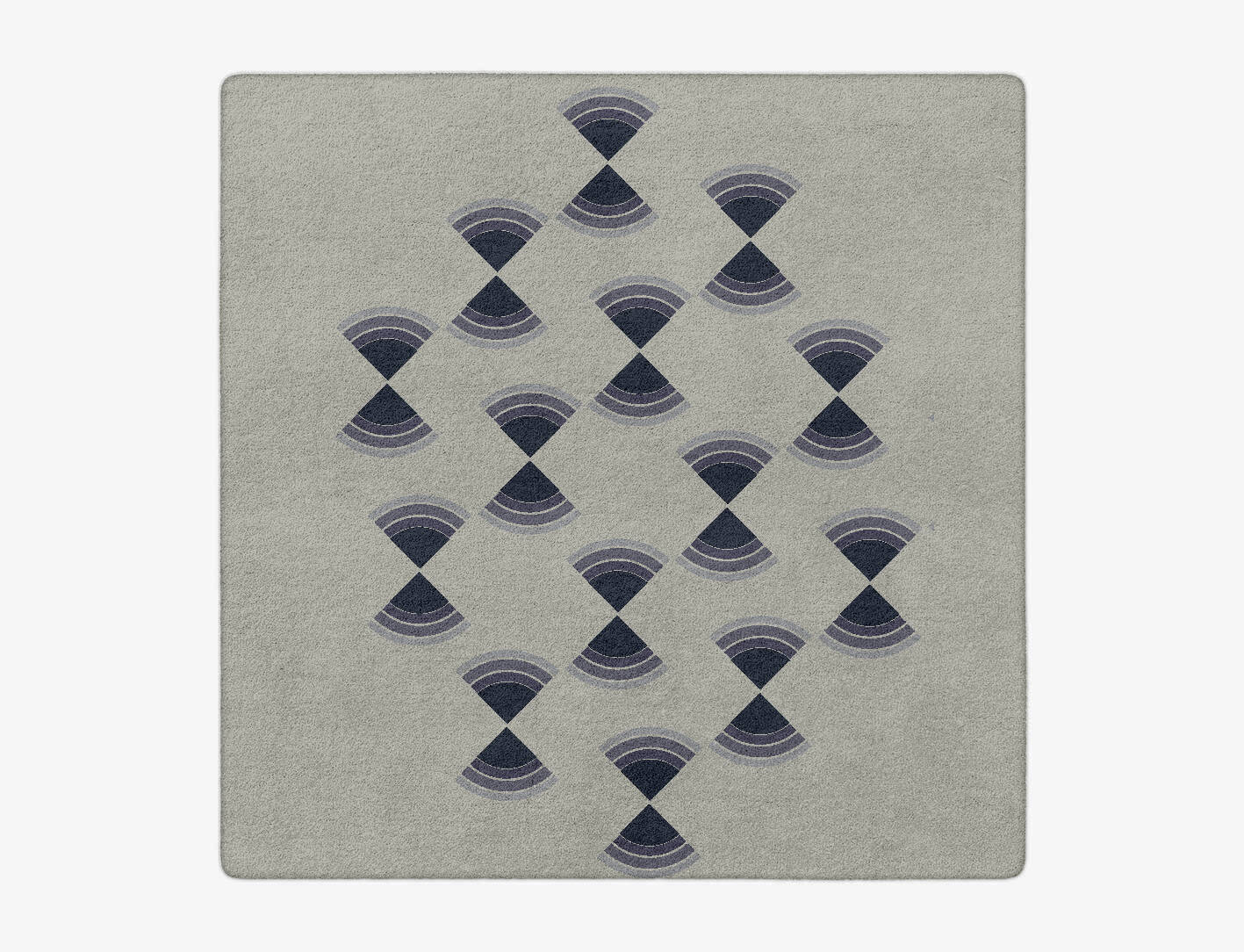 Trippy Abstract Square Hand Tufted Pure Wool Custom Rug by Rug Artisan