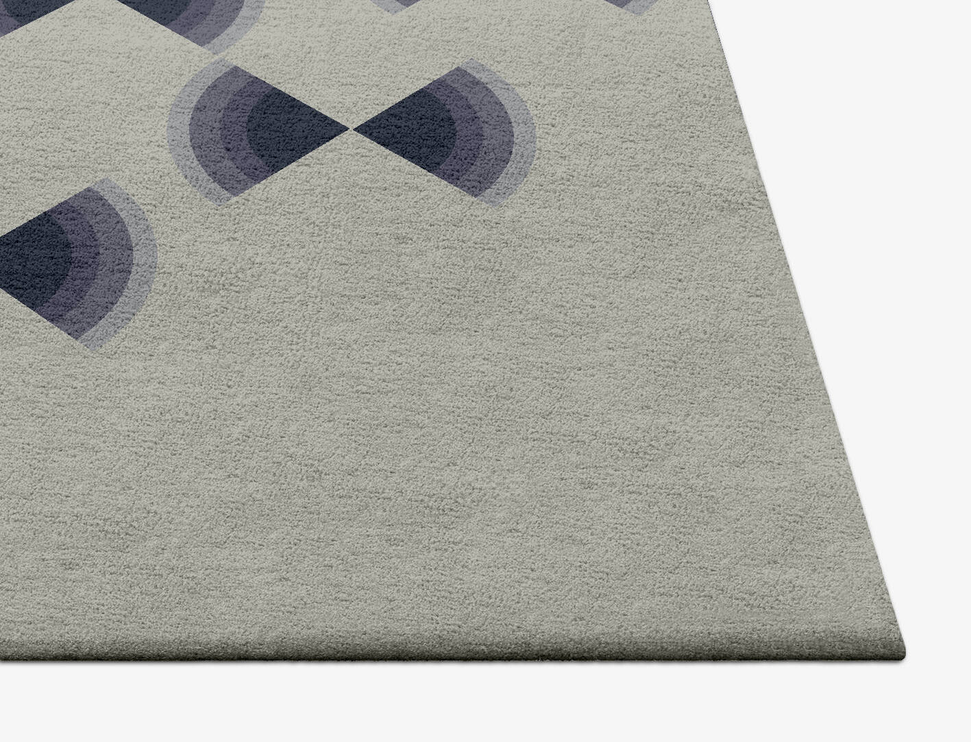 Trippy Abstract Square Hand Tufted Pure Wool Custom Rug by Rug Artisan