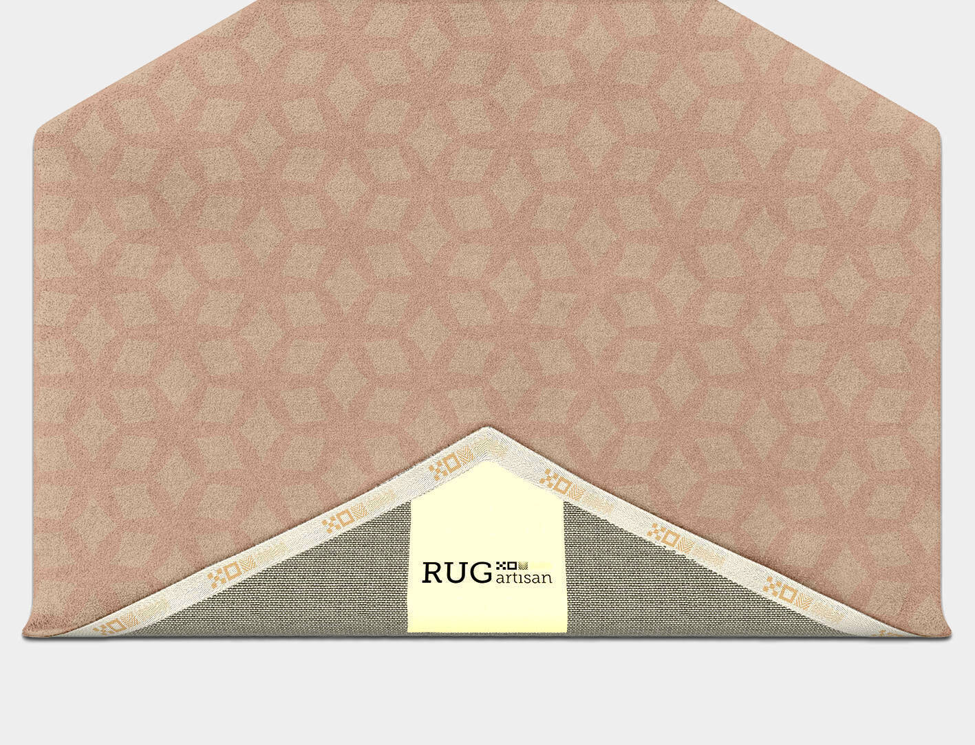 Triquetra Minimalist Hexagon Hand Tufted Pure Wool Custom Rug by Rug Artisan