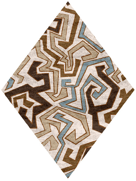 Trixie Abstract Diamond Hand Knotted Bamboo Silk Custom Rug by Rug Artisan