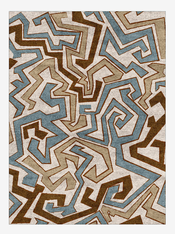 Trixie Abstract Rectangle Hand Knotted Bamboo Silk Custom Rug by Rug Artisan