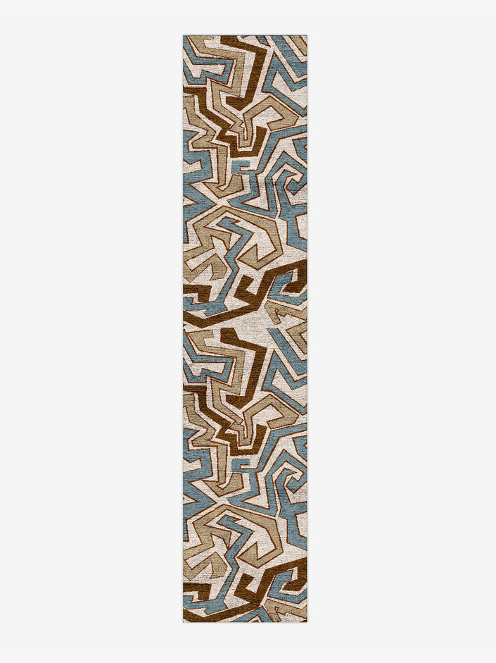 Trixie Abstract Runner Hand Knotted Bamboo Silk Custom Rug by Rug Artisan