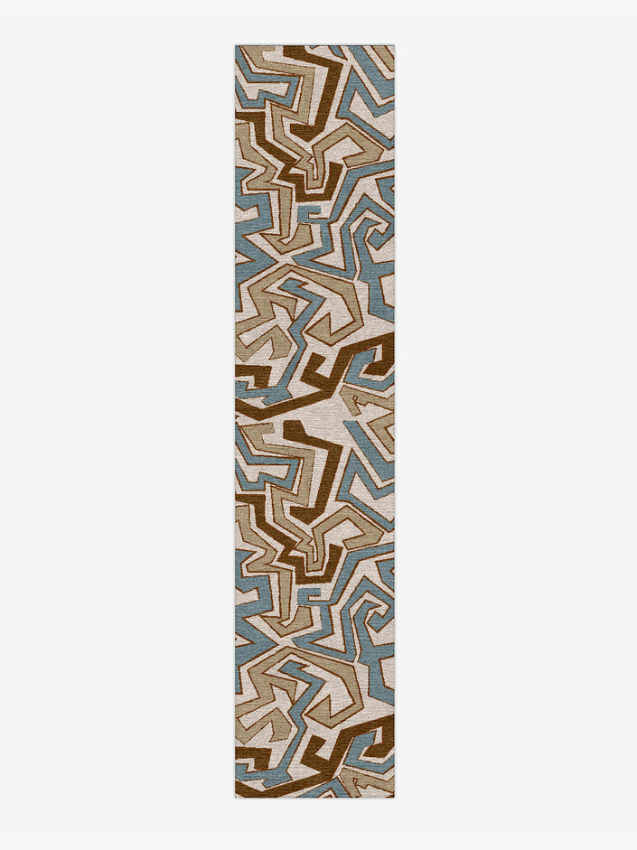 Trixie Abstract Runner Hand Knotted Tibetan Wool Custom Rug by Rug Artisan