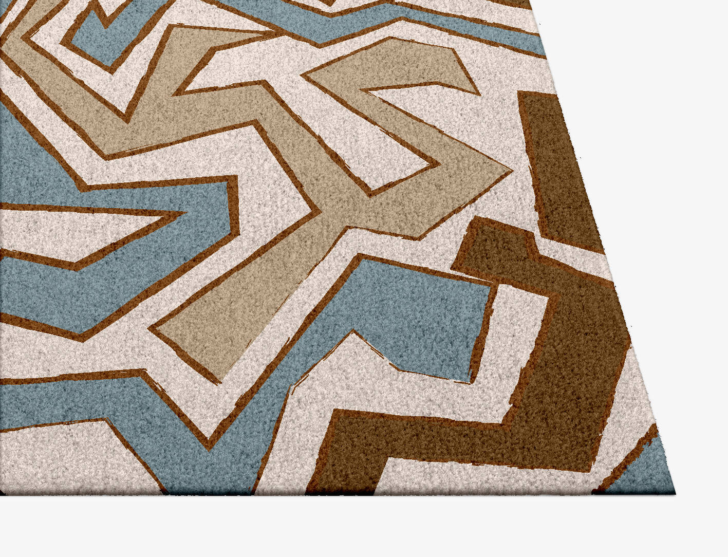Trixie Abstract Square Hand Knotted Tibetan Wool Custom Rug by Rug Artisan